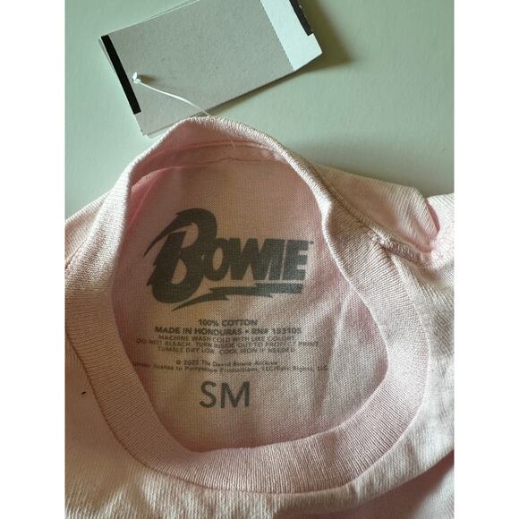 NWT Nordstrom David Bowie Space Oddity Pink Baby Tee - Picture 4 of 5